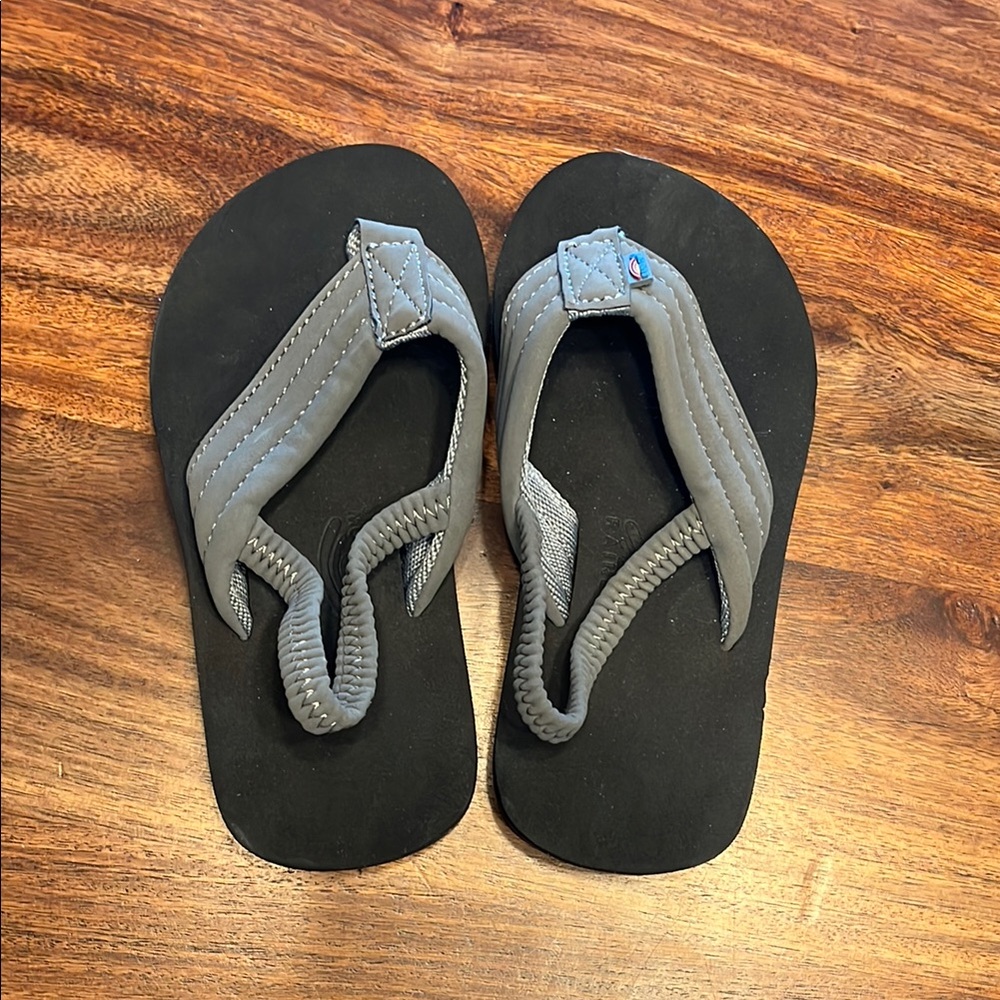 Toddler Rainbow Gray and Black Flip Flops